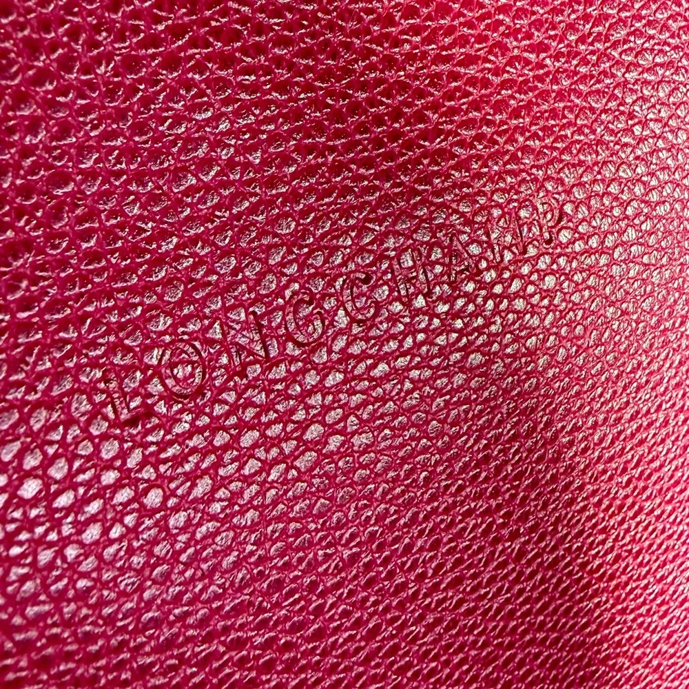 Longchamp Le’Foulonne S Leather Crossbody Beetroot Magenta Like New - Picture 5 of 17